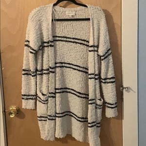 Fuzzy Cardigan with Pockets